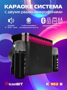 Переносная караоке система с двумя микрофонами IconBIT K902B