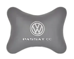Подушка на подголовник автомобильная серая экокожа VOLKSWAGEN Passat CC