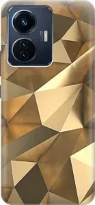 Силиконовый чехол на Vivo T1 / Виво Т1 с принтом "Бронзовые грани"