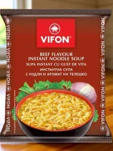 Лапша быстрого приготовления. Вкус говядины (VIFON), 60гр. 1шт
