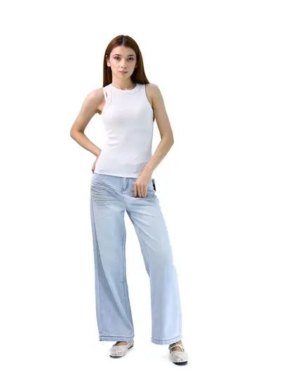 Женская базовая майка топ хлопок (cotton), без рукавов, M/L/XL, для повседневной носки