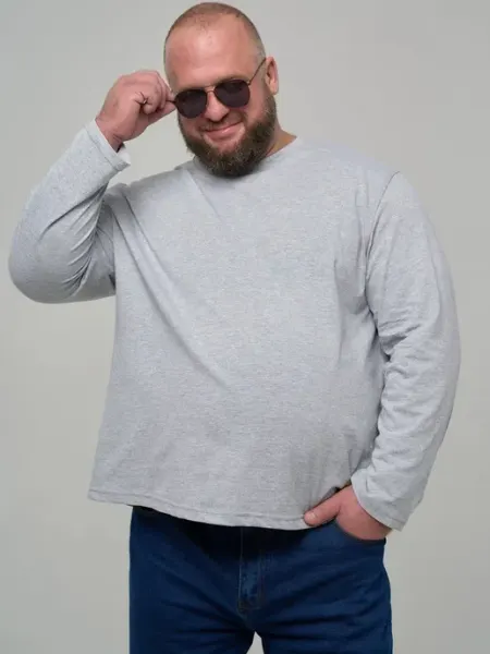 Stark Cotton Лонгслив больших размеров с длинным рукавом