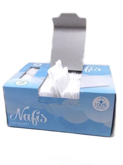 Ватные диски, подушечки прямоугольные Nafis CottonPuff, 100 шт