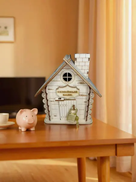 Cozy Home Dream Копилка домик для денег деревянная