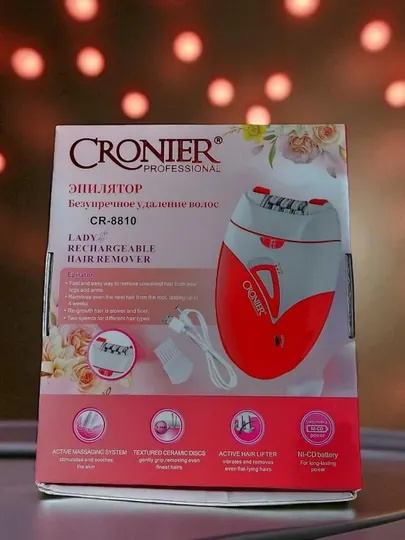 Профессиональный эпилятор, модель CRONIER CR-8810, беспроводной, для тела, для женщин