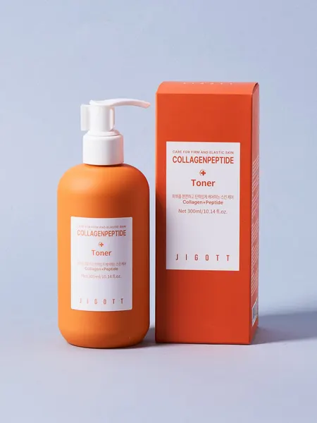 Jigott Омолаживающий тонер с комплексом из коллагена и пептида 300мл CollagenPeptide Toner