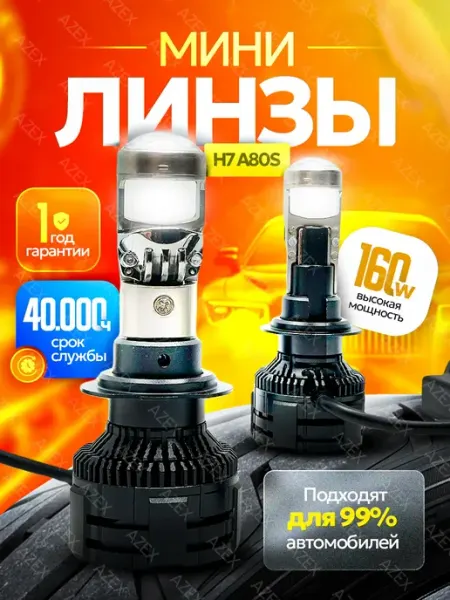 Мини линзы h7 Led лампы автомобильные светодиодные H7 Lassor