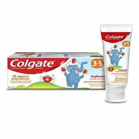 Зубная паста Colgate для детей от 3-5 лет, вкус Клубники, 60 мл