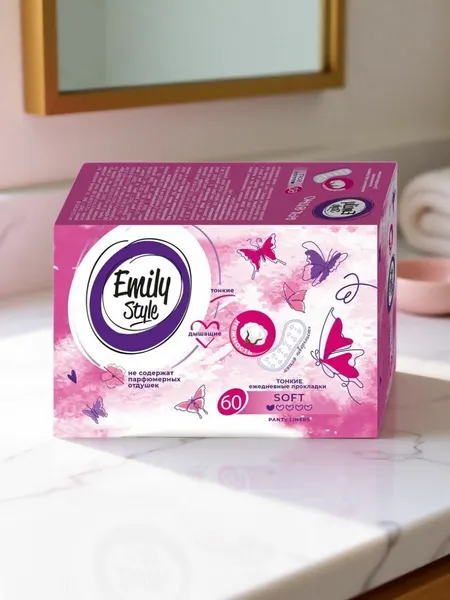 Прокладки женские гигиенические ежедневные Emily Style Classic, 60 шт.