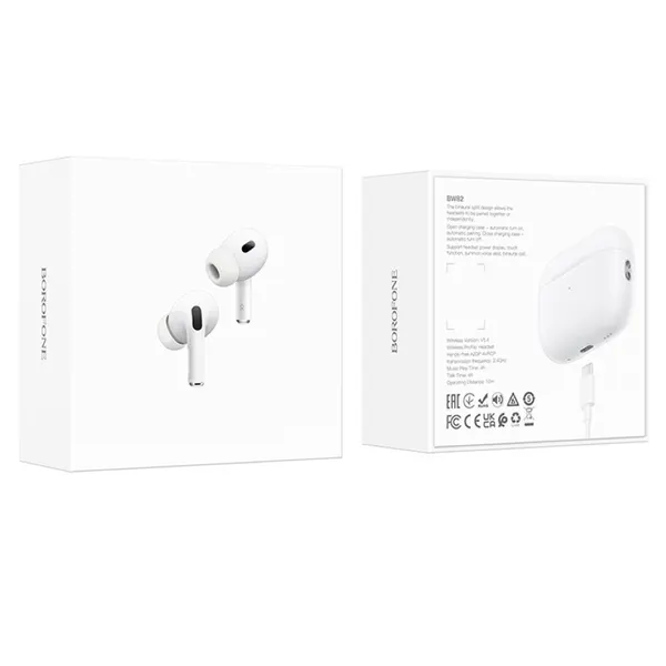 Наушники беспроводные TWS BOROFONE BW82 True, bluetooth V5.4 (Белый)
