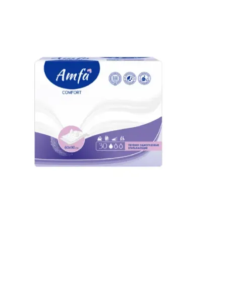 Пеленки одноразовые Comfort Впитывающие 30 штук Amfa