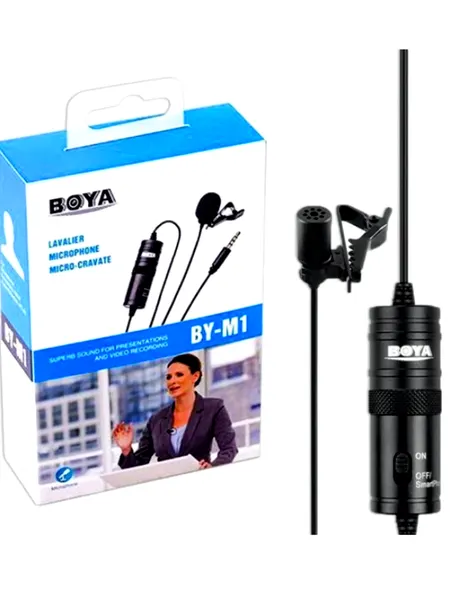 Петличный микрофон Boya BY-M1, для съёмки, с креплением на одежду