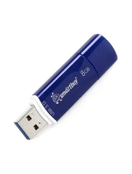 USB Flash SMARTBUY (SB8GBCRW-Bl) 8GB CROWN BLUE USB 3.0, синий.