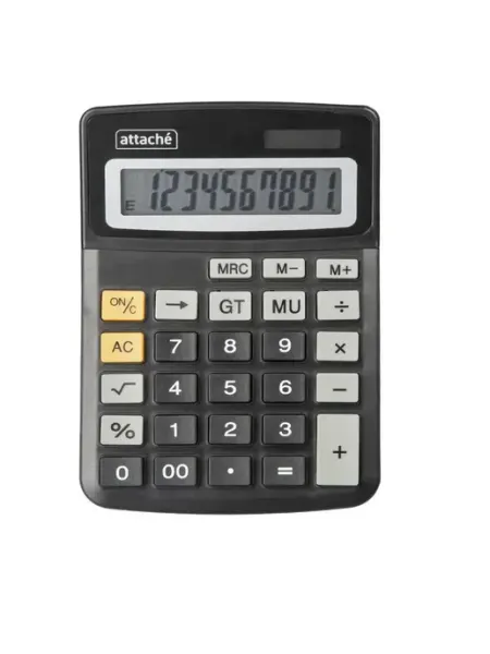 Калькулятор настольный ATC-777-10C 10 разрядный черный Attache