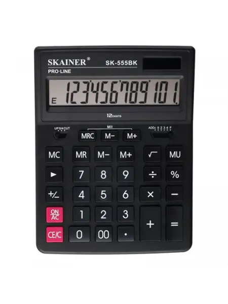 Калькулятор настольный 12 разряд. 2-е пит. 2 памяти SKAINER ELECTRONIC CO