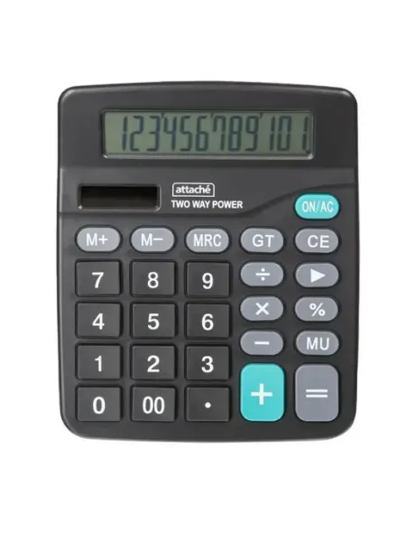 Калькулятор настольный ATC-555-12F 12 разрядный черный Attache