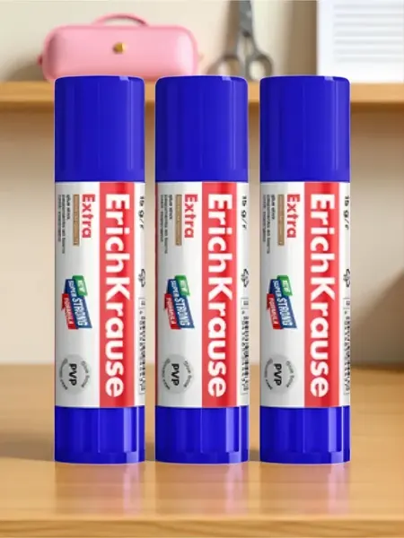 Клей-карандаш Extra, 15 грамм (упаковка 3 шт) ErichKrause
