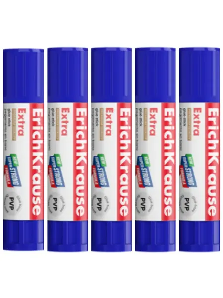 Клей-карандаш Extra, 8г (в упаковке из 5 штук) ErichKrause