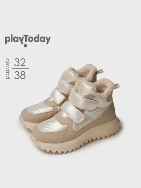 Ботинки демисезонные подростковые на липучках на меху PlayToday