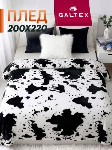 Плед 200х220 Корова коричневый 220г GALTEX