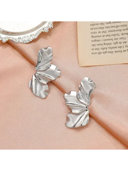 Серьги серебристые бижутерия MaxPack