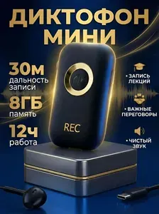 Диктофон для записи и прослушивания мини плеер