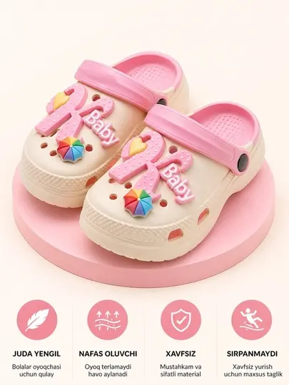 Детские тапочки и сабо Crocs для девочек, удобные и комфортные для ходьбы