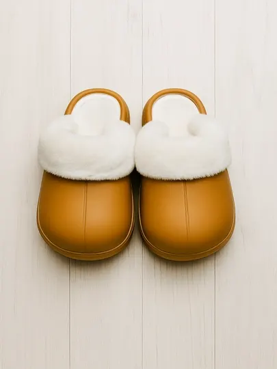 Женская обувь, теплые женские домашние тапочки Crocs с мехом