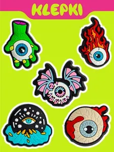 KLEPKI Джибитсы "Eyes" для crocs, сабо, набор 5шт, джиббитсы для крокс