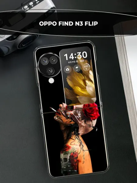 Чехол на Find N3 Flip с черепом oppo