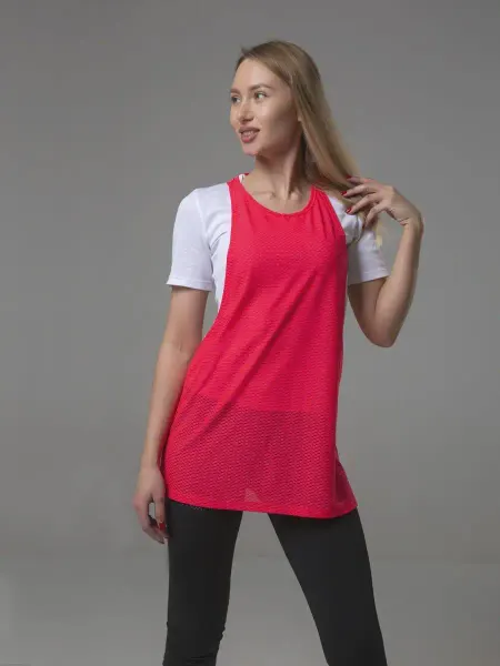 CROSS sport Футболка спортивная в сетку оверсайз удлиненная