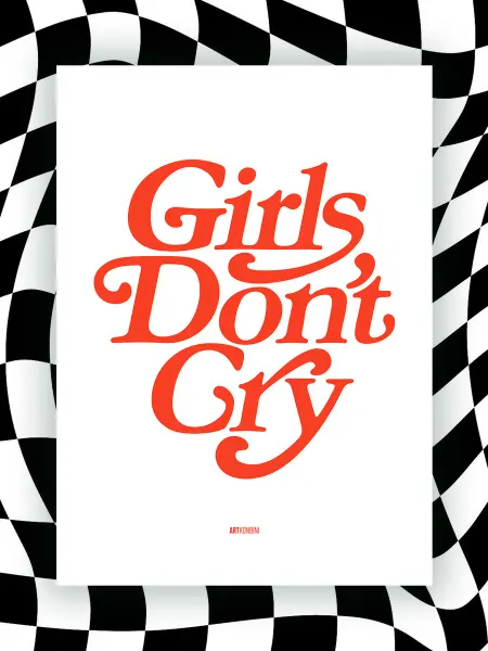 NIPPON PRINTS Мотивационный постер GIRL’S DON’T CRY