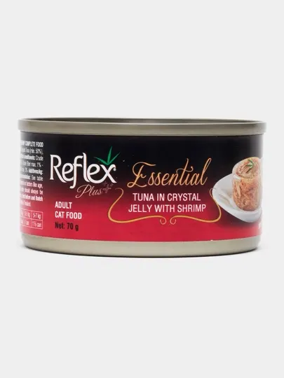 Влажный корм для кошек Reflex Tuna In Crystal Jelly With Shrimp, Тунец в хрустальном желе с креветками