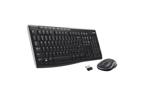 Logitech Комплект беспроводной MK270 (клавиатура + мышь), 1000dpi, RUS, чёрный.