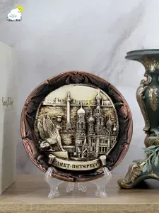 Сувенирная Тарелка Панно на подставке "Спас на крови и Грифоны", рельефная, 15 см