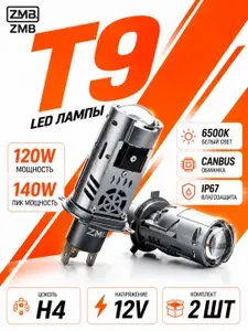 Светодиодные лампы H4 для Nissan Tiida 2004-2013 / Ниссан Тиида LED автомобильные лампы Н4 мини линзы