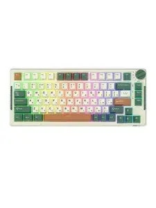 RK Royal Kludge RK-H81 RK Sky Cyan Беспроводная механическая игровая клавиатура, русская раскладка, светло-бежевая, зеленая, оранжевая