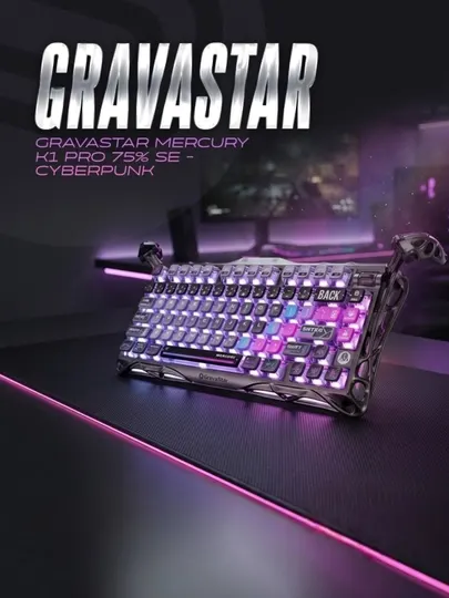 GravaStar Mercury K1 Pro Special Edition - Cyberpunk игровая клавиатура