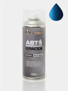 Краска MERCEDES-BENZ, код 345U, JASPER BLUE, автомобильная эмаль FixPaint Spray в аэрозольном баллончике 520 мл