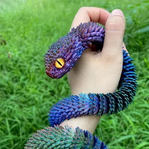 3D печать змеиного сустава с подвижной рукой viper для создания модели фигурки 45 см