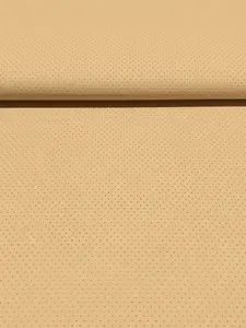Экокожа для мебели перфорированная бежевая автомобильная Perfomans beige, 400х140см, матовая (ткань мебельная обивочная, искусственная кожа, кожзам, дермантин)