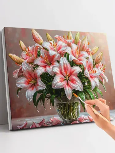 Картина по номерам (40x50) "Букет лилий"
