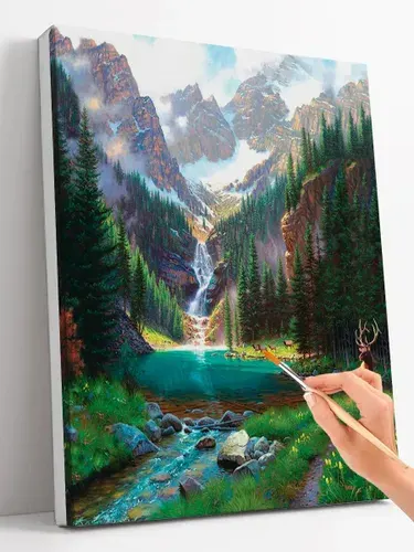 Картина по номерам 40x50 Горное озеро