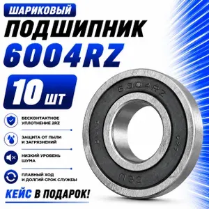 Подшипник автомобильный, 10 шт., арт. 6004RZ