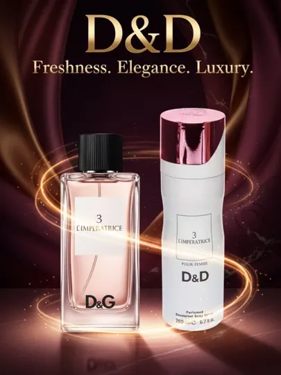 Dolce Gabbana, набор D&G, Женская парфюмерная коллекция, D&G духи 100 мл, дезодорант 200 мл