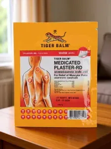 Пластырь Тайский Согревающий и обезболивающий (красный) Medicated Plaster-RD, 2 шт. 7x10 см.