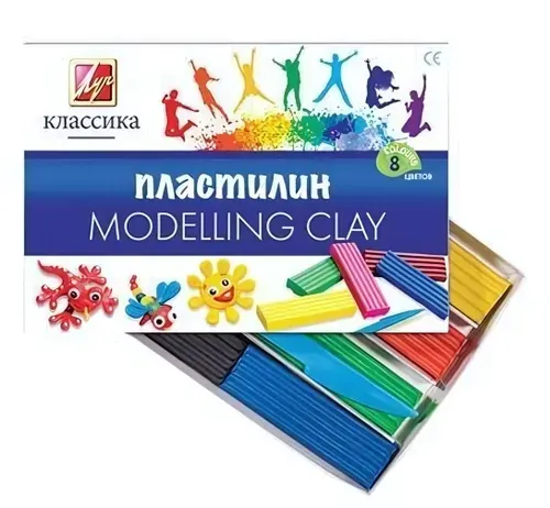 Пластилин 'Классика' 8 цветов, мягкий и пластичный, не крошится, для детского творчества