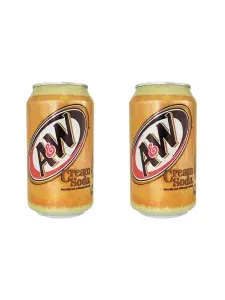 Сильногазированный напиток A&W Cream Soda (Крем сода), 355 мл, 2шт