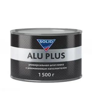 Шпатлевка автомобильная универсальная с алюминиевым наполнителем SOLID PROFESSIONAL LINE ALU PLUS (1500гр) + отвердитель