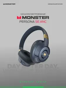 Полноразмерные наушники беспроводные с шумоподавлением MONSTER Persona SE ANC, синие